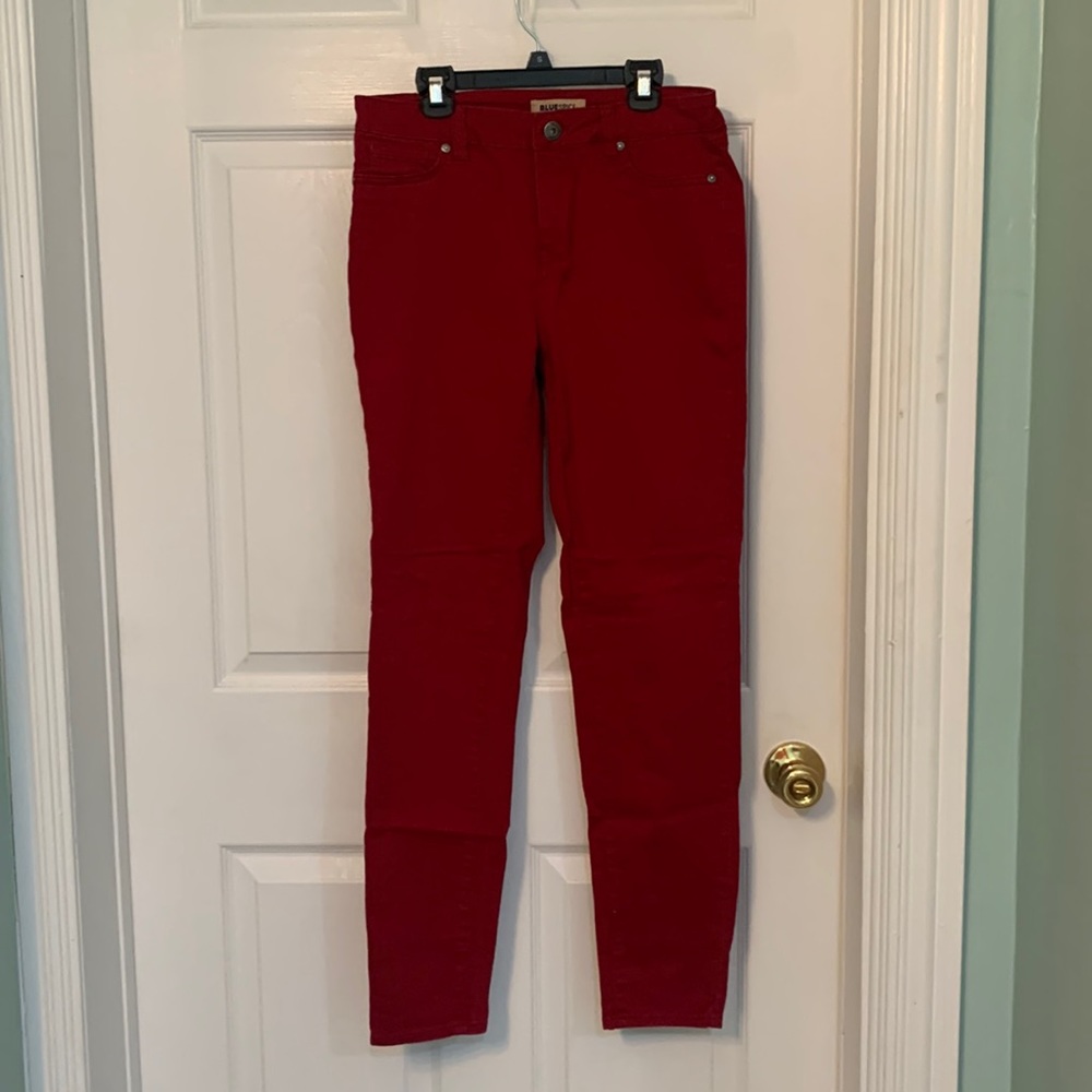 Blue Spice 9 Juniors Red Stretchy Jeans